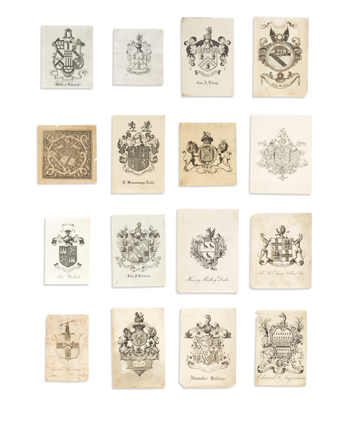 (BOOKPLATES.) Collection of approximately 1,000 eighteenth to twentieth century bookplates, ownership labels, booksellers tickets, etc